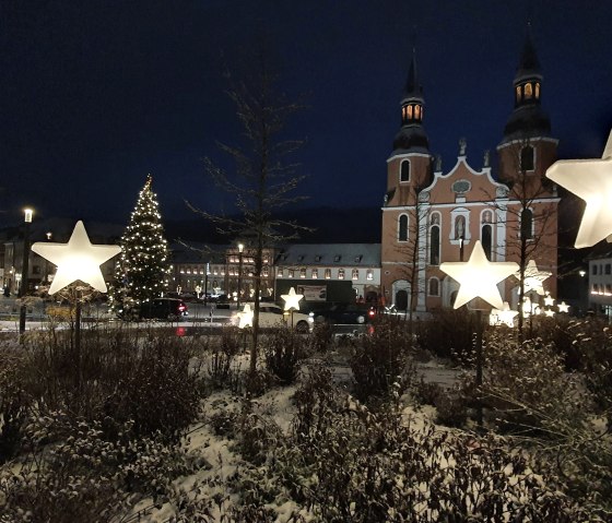 Adventsstimmung auf dem Hahnplatz Prüm, © Tourist-Information Prümer Land