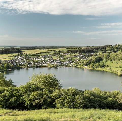 Blick auf das Schalkenmehrener Maar, © Eifel Tourismus GmbH, Dominik Ketz