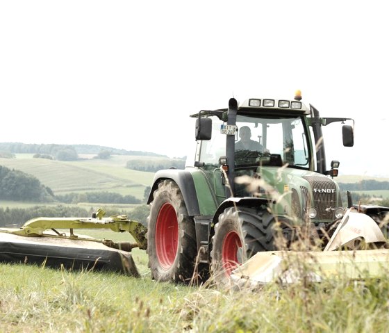 Mähen mit dem Traktor